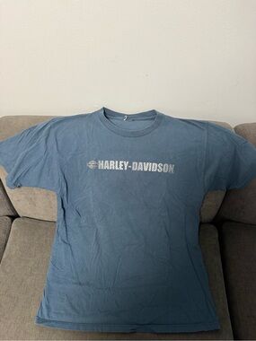 Harley-Davidson Slate Blue Crewneck Logo Tee